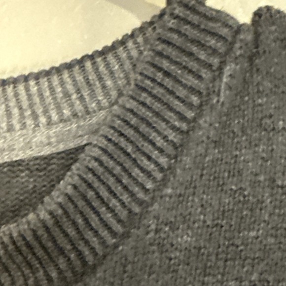 Vintage Eddie Bauer Sweater Pullover Men's Tall Large TL Gray Long Sleeve Henley - Picture 4 of 6